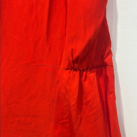 Vanessa Bruno Silk asymmetrical Red Spaghetti Strap Dress mini 36 size 2-4 - Picture 5 of 10